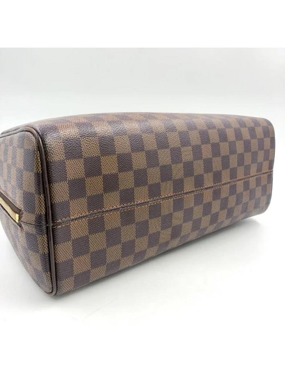 Louis Vuitton Nolita Damier Ebene Leather Brown Handbag Gold